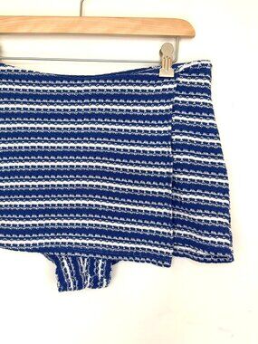 Zara Hot Pants Faux Wrap Micro Mini Skirt Skort M Crochet Nautical Beachy Boho